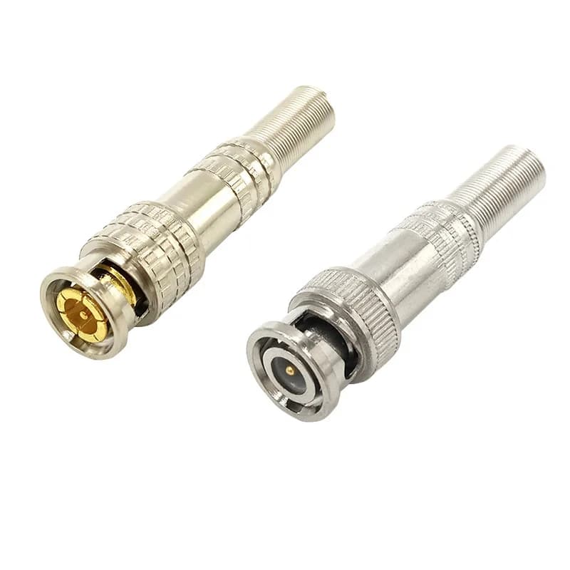 BNC Q9 Solderless Twist-On Connector Gold Plated Pin for CCTV