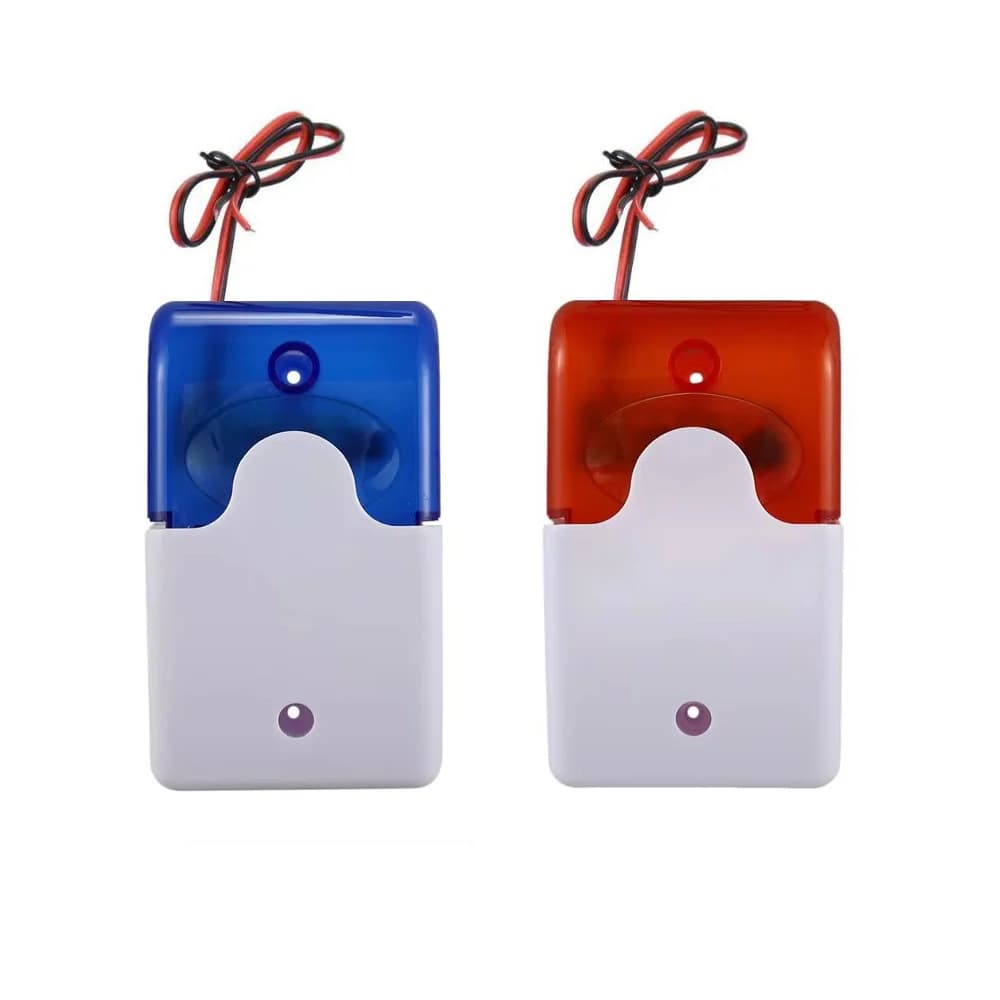 103 Sound Light Alarm Siren Horn Wired Adjustable