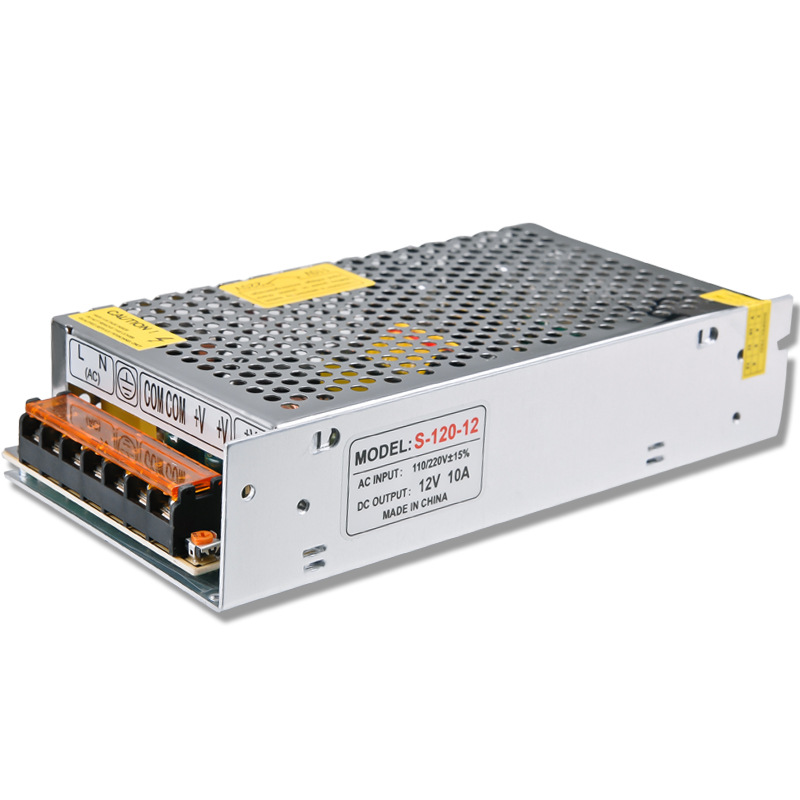 12V 10A 2-channel CCTV power supply box with lockable aluminum enclosure
